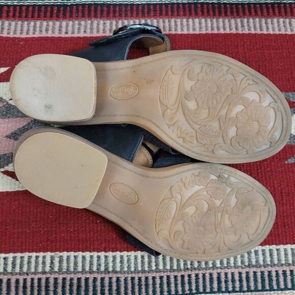 EuroSoft By Sofft Cyleigh Black Faux Leather Heeled‎ Sandals Sz 10 Comfortable - Picture 7 of 7